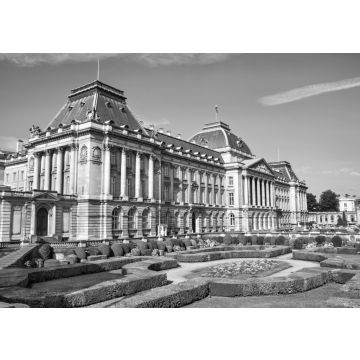 Lais Puzzle - Der Königliche Palast im Zentrum von Brüssel, Belgien in schwarz weiß - 500, 1.000 & 2.000 Teile