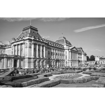 Lais Puzzle - Der Königliche Palast im Zentrum von Brüssel, Belgien in schwarz weiß - 2.000 Teile