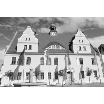 Lais Puzzle - Rathaus in Doberlug-Kirchhain in schwarz weiß - 2.000 Teile