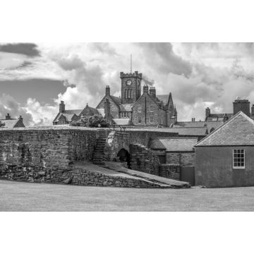 Lais Puzzle - Lerwick, Rathaus, Shetland, Schottland in schwarz weiß - 2.000 Teile
