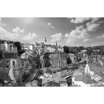 Lais Puzzle - Blick von oben auf die schöne Stadt Luxemburg in schwarz weiß - 2.000 Teile
