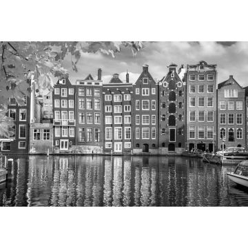 Lais Puzzle - Alte Gebäude in Amsterdam in schwarz weiß - 2.000 Teile