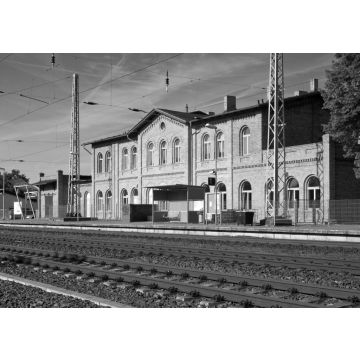 Lais Puzzle - Grossraeschen Bahnhof in schwarz weiß - 500, 1.000 & 2.000 Teile