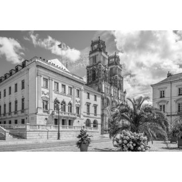Lais Puzzle - Rathaus mit Kathedrale Sainte Croix d Orleans, Orleans in schwarz weiß - 2.000 Teile