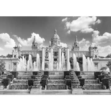 Lais Puzzle - Nationalmuseum in Barcelona, Placa De Espanya, Spanien in schwarz weiß - 500, 1.000 & 2.000 Teile