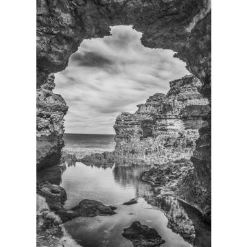 Lais Puzzle - Meereslandschaft, Landschaft und Skyline der Great Ocean Road, Australien in schwarz weiß - 500, 1.000 & 2.000 Teile