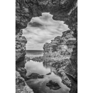 Lais Puzzle - Meereslandschaft, Landschaft und Skyline der Great Ocean Road, Australien in schwarz weiß - 2.000 Teile