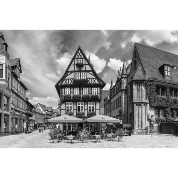 Lais Puzzle - Alte deutsche Häuser in Quedlinburg in schwarz weiß - 2.000 Teile