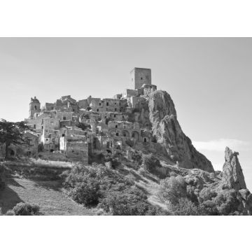 Lais Puzzle - Craco, Basilikata in schwarz weiß - 500, 1.000 & 2.000 Teile