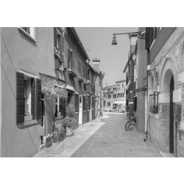Lais Puzzle - Bunte Häuser auf der Insel Burano, in der Nähe von Venedig, Italien in schwarz weiß - 500, 1.000 & 2.000 Teile