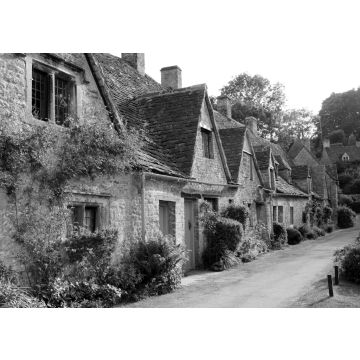 Lais Puzzle - Traditionelle alte Häuser in der englischen Landschaft der Cotswolds in schwarz weiß - 500, 1.000 & 2.000 Teile