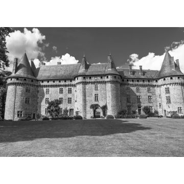Lais Puzzle - Schlösser in Frankreich - Schloss von Madame de Pompadour, Frankreich in schwarz weiß - 1.000 Teile