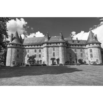 Lais Puzzle - Schlösser in Frankreich - Schloss von Madame de Pompadour, Frankreich in schwarz weiß - 2.000 Teile