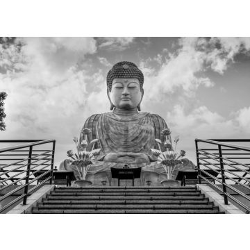 Lais Puzzle - Hyogo Daibutsu - Buddha-Statue in Kobe, Japan in schwarz weiß - 500, 1.000 & 2.000 Teile