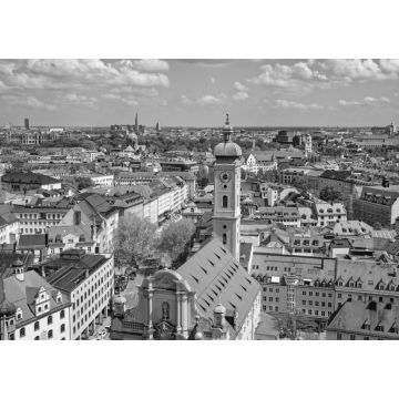 Lais Puzzle - Skyline des Münchner Stadtzentrums in schwarz weiß - 1.000 Teile