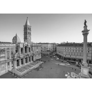 Lais Puzzle - Die Piazza Santa Maria Maggiore in Rom, Italien in schwarz weiß - 1.000 Teile