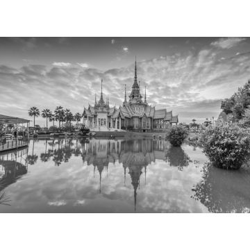 Lais Puzzle - Non Khum Tempel; Der Tempel von Sondej Toh in Thailand in schwarz weiß - 1.000 Teile