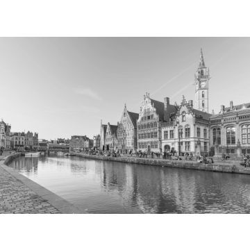 Lais Puzzle - Gent die mittelalterliche Stadt in Belgien in schwarz weiß - 500, 1.000 & 2.000 Teile