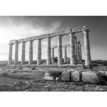 Lais Puzzle - Poseidon-Tempel in Griechenland in schwarz weiß - 500, 1.000 & 2.000 Teile