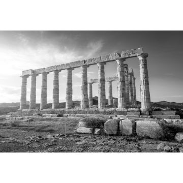 Lais Puzzle - Poseidon-Tempel in Griechenland in schwarz weiß - 2.000 Teile