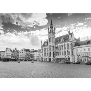 Lais Puzzle - Sint Niklaas, Belgien: Rathaus in schwarz weiß - 500, 1.000 & 2.000 Teile