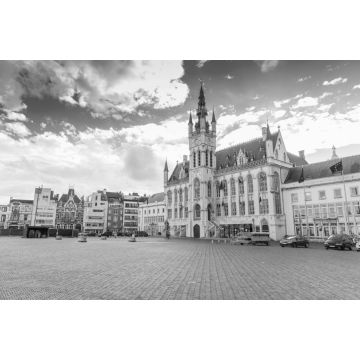 Lais Puzzle - Sint Niklaas, Belgien: Rathaus in schwarz weiß - 2.000 Teile