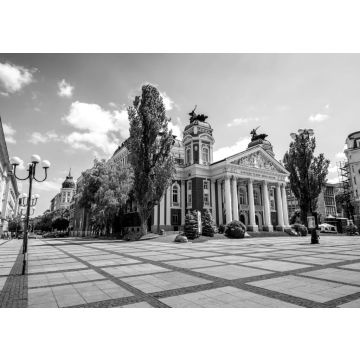 Lais Puzzle - Gebäude des Nationaltheaters in Sofia in schwarz weiß - 500, 1.000 & 2.000 Teile