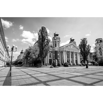 Lais Puzzle - Gebäude des Nationaltheaters in Sofia in schwarz weiß - 2.000 Teile
