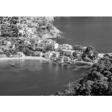 Lais Puzzle - Das Dorf Assos, Insel Kefalonia, Griechenland in schwarz weiß - 500, 1.000 & 2.000 Teile