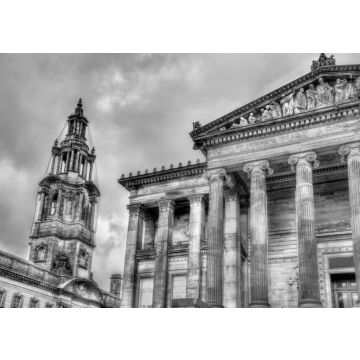 Lais Puzzle - Harris Museum und das Sessions House in Preston - England in schwarz weiß - 500, 1.000 & 2.000 Teile