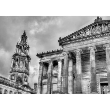 Lais Puzzle - Harris Museum und das Sessions House in Preston - England in schwarz weiß - 1.000 Teile