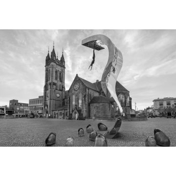 Lais Puzzle - St. John Platz Blackpool England in schwarz weiß - 2.000 Teile