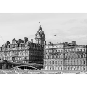 Lais Puzzle - Historische Gebäude im Stadtzentrum von Edinburgh - Schottland in schwarz weiß - 1.000 Teile