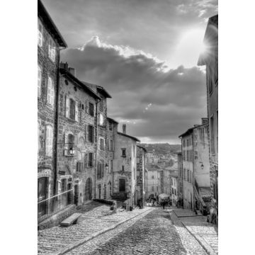Lais Puzzle - Straße im historischen Zentrum von Le Puy-en-Velay - Frankreich in schwarz weiß - 500, 1.000 & 2.000 Teile