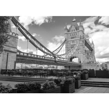 Lais Puzzle - Londoner Tower Bridge an einem bewölkten Tag in schwarz weiß - 500, 1.000 & 2.000 Teile