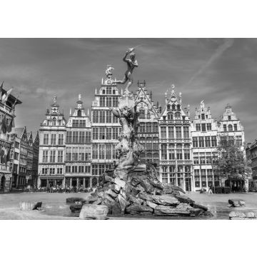 Lais Puzzle - Traditionelle flämische Architektur in Belgien - Stadt Antwerpen in schwarz weiß - 500, 1.000 & 2.000 Teile