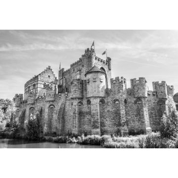 Lais Puzzle - Schloss Gent, Belgien in schwarz weiß - 2.000 Teile