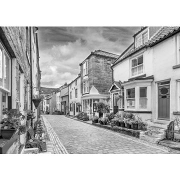Lais Puzzle - Der Küstenort Staithes an der Nordostküste Yorkshires in England in schwarz weiß - 500, 1.000 & 2.000 Teile