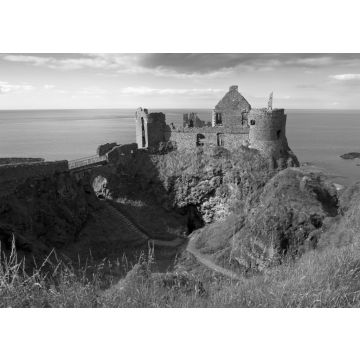 Lais Puzzle - Dunluce Castle, Antrim, Nordirland in schwarz weiß - 500, 1.000 & 2.000 Teile