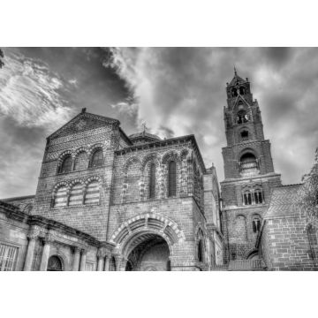 Lais Puzzle - Kathedrale Notre-Dame von Le Puy-en-Velay - Auvergne, Frankreich in schwarz weiß - 1.000 Teile