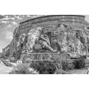 Lais Puzzle - Denkmal des preußisch-französischen Krieges in Belfort, Frankreich in schwarz weiß - 2.000 Teile