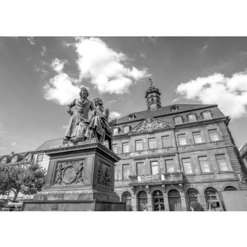 Lais Puzzle - Hanau, Gebröder Grimm Denkmal in schwarz weiß - 500, 1.000 & 2.000 Teile