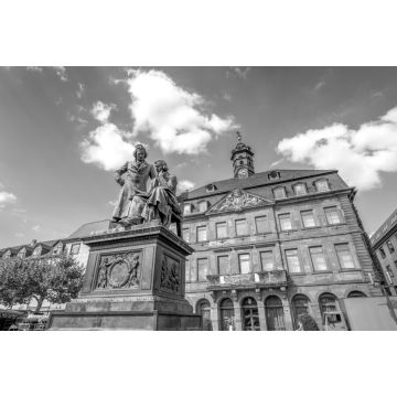 Lais Puzzle - Hanau, Gebröder Grimm Denkmal in schwarz weiß - 2.000 Teile