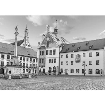 Lais Puzzle - Building of Town Hall in Freising, Germany in schwarz weiß - 500, 1.000 & 2.000 Teile