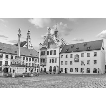 Lais Puzzle - Building of Town Hall in Freising, Germany in schwarz weiß - 2.000 Teile