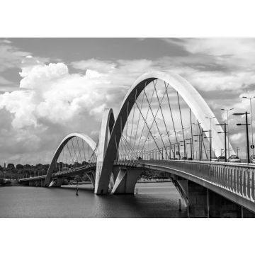 Lais Puzzle - JK-Brücke in Brasilia, Hauptstadt von Brasilien in schwarz weiß - 500, 1.000 & 2.000 Teile