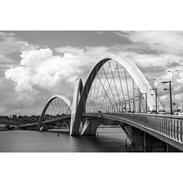 Lais Puzzle - JK-Brücke in Brasilia, Hauptstadt von Brasilien in schwarz weiß - 2.000 Teile