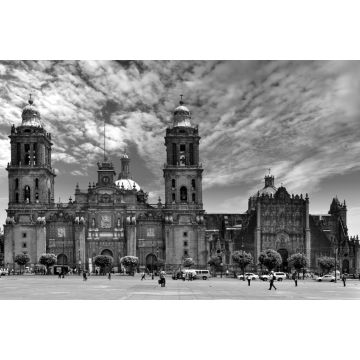Lais Puzzle - Mexiko-Stadt, Metropolitan-Kathedrale Mariä Himmelfahrt von Mexiko-Stadt in schwarz weiß - 2.000 Teile