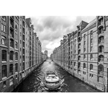 Lais Puzzle - Ansicht der berühmten Speicherstadt von Hamburg, Deutschland. in schwarz weiß - 500, 1.000 & 2.000 Teile