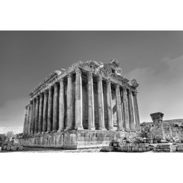 Lais Puzzle - Bacchus-Tempel in Baalbek, Libanon in schwarz weiß - 2.000 Teile
